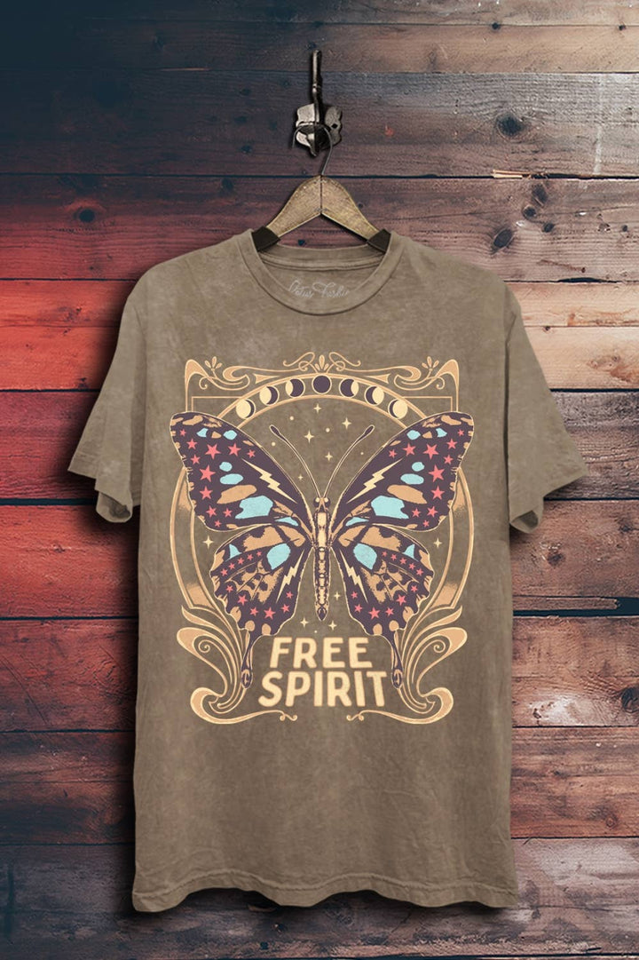 Free Spirit Butterfly Graphic Top