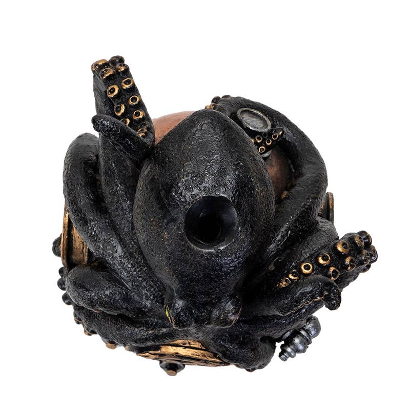 Kraken on Divers Helmet Backflow Incense Burner