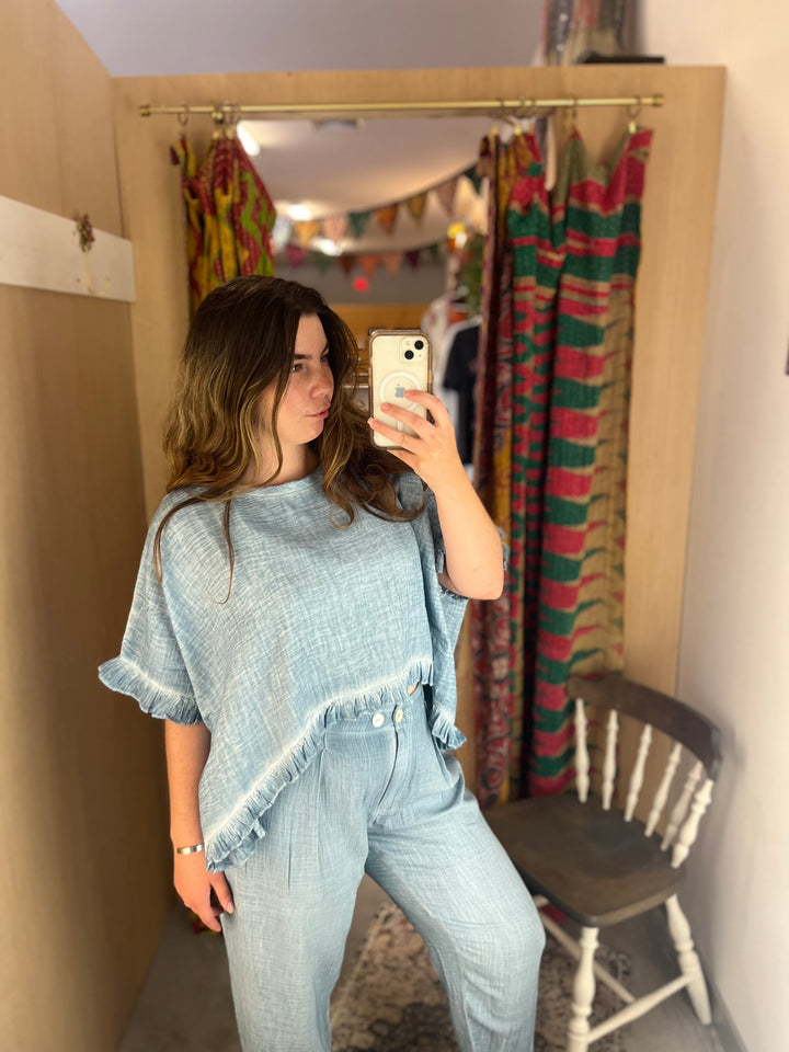 Gauze Trouser Pants