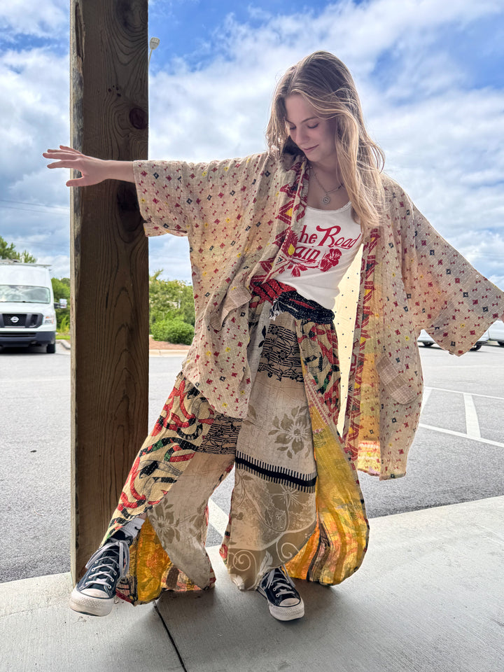 Game On The Line - In Bloom Pants OOAK