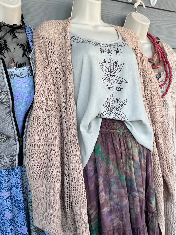 Embroidered Cotton Tank