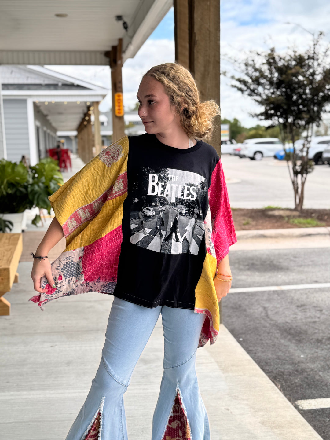 The Beatles - Kantha Patchwork Poncho Top OOAK