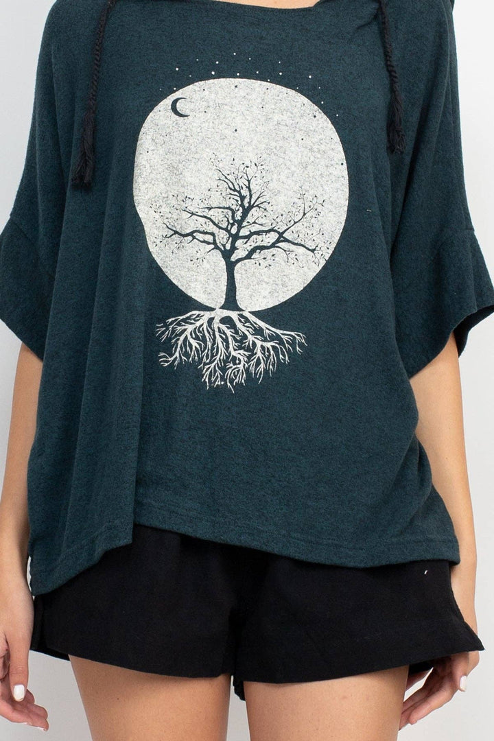 Lunar Tree of Life Oversize Soft Sweater