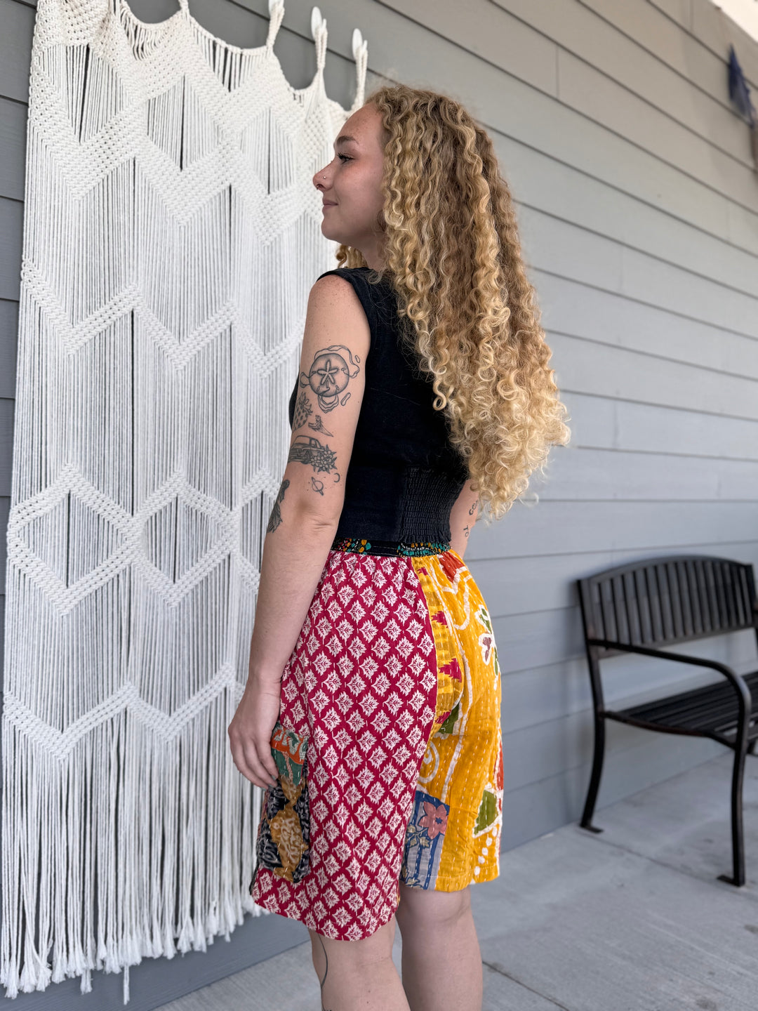 Kantha Shorts OOAK
