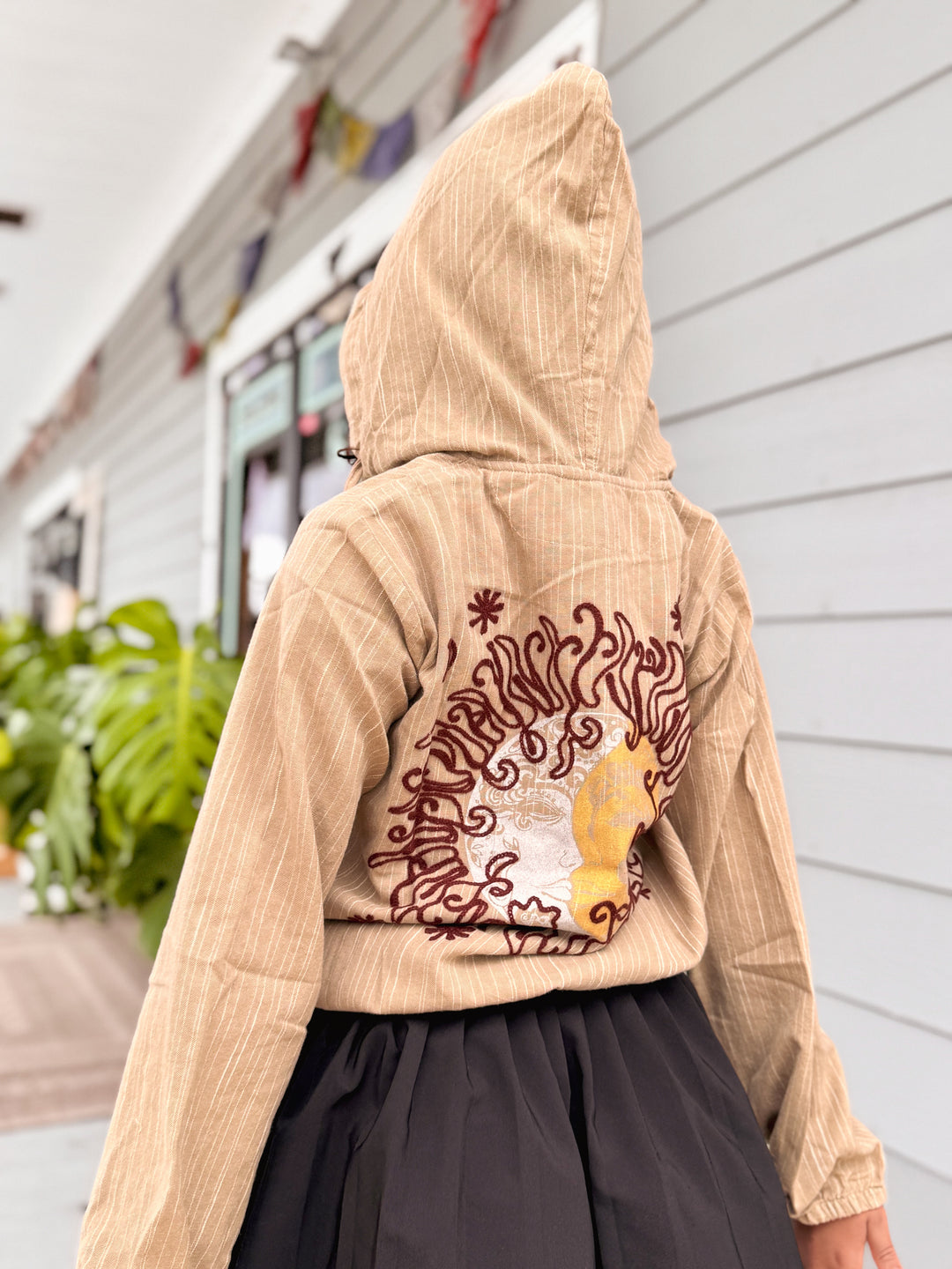 Celestial Emb Bomber Hoodie