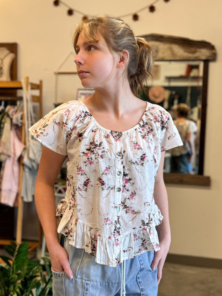 Sweet Floral Top