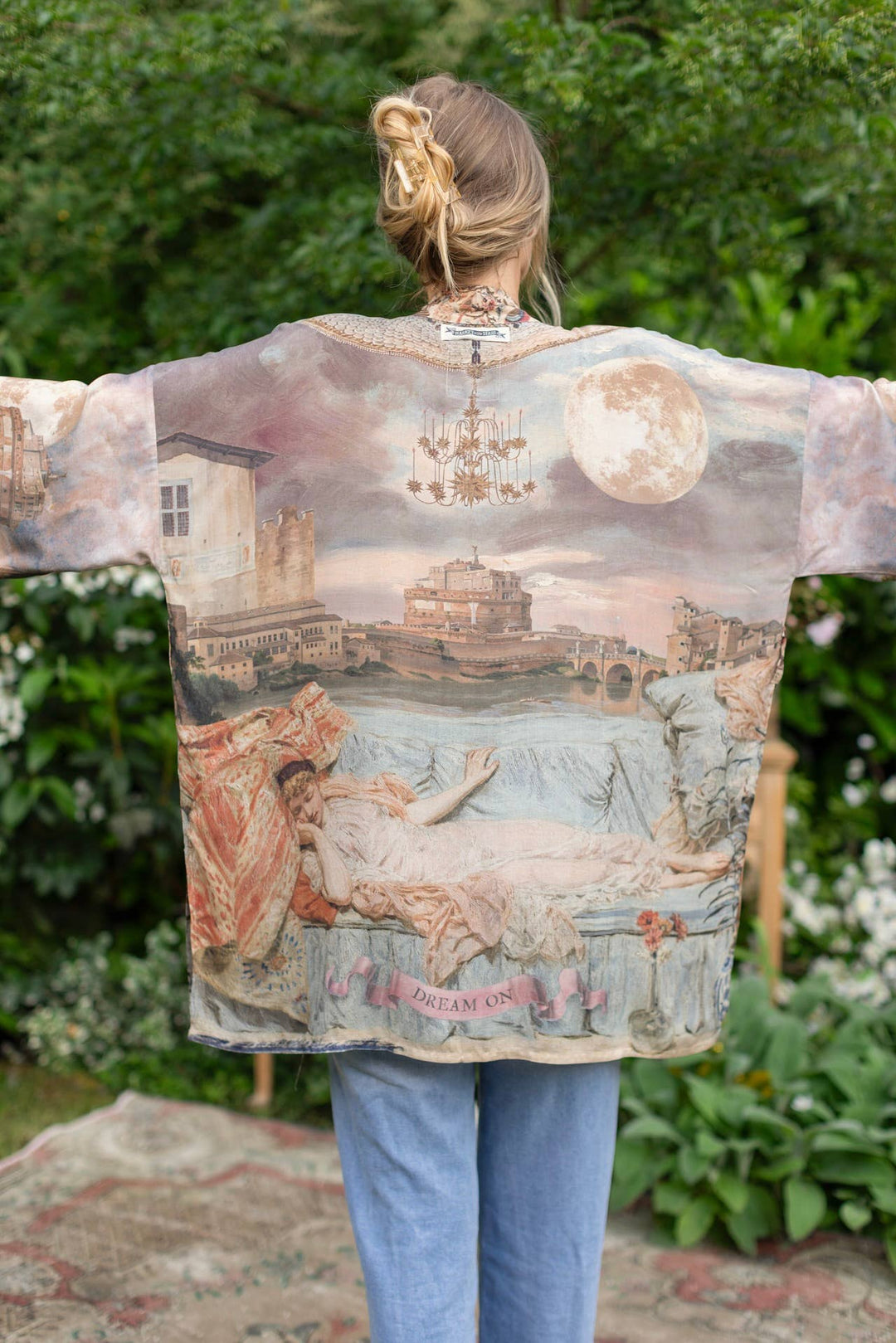 Imaginarium Matinée Duster Kimono w/ Moon mid-length