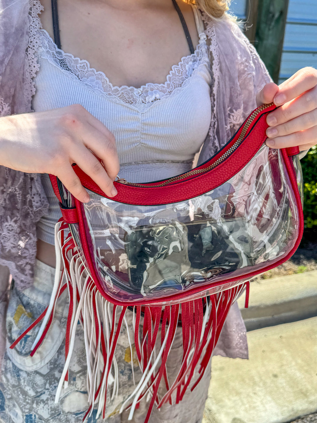 The Madi Clarity Ffringe Shoulder Bag