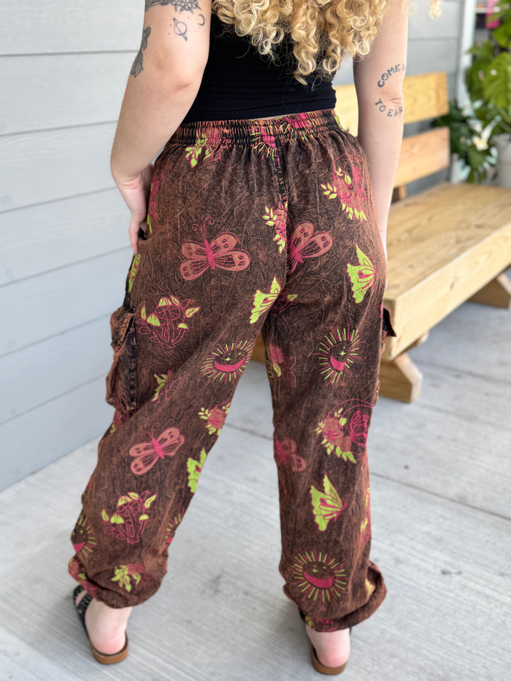 Cotton Jogger Pants with Boho Print