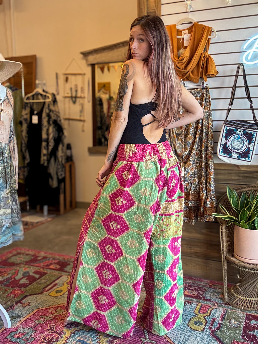 Girls Date - Kantha Synergy Side Slit Pants OOAK