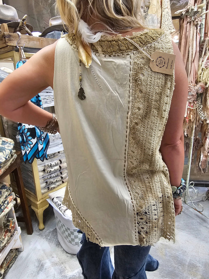 Crochet Vintage Button Cami
