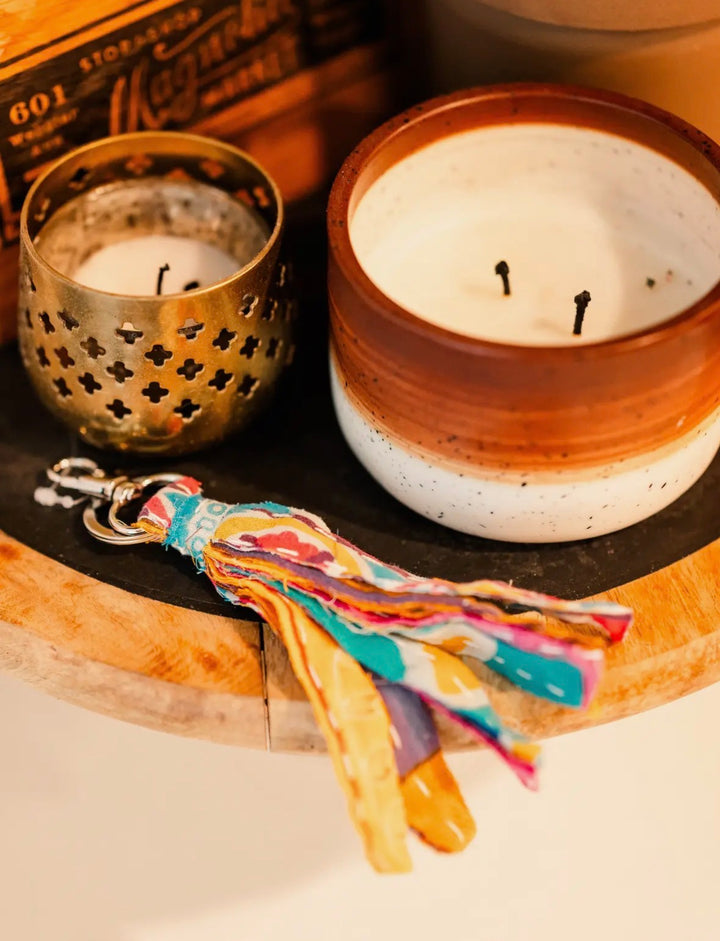 Kantha Tassel Keychain
