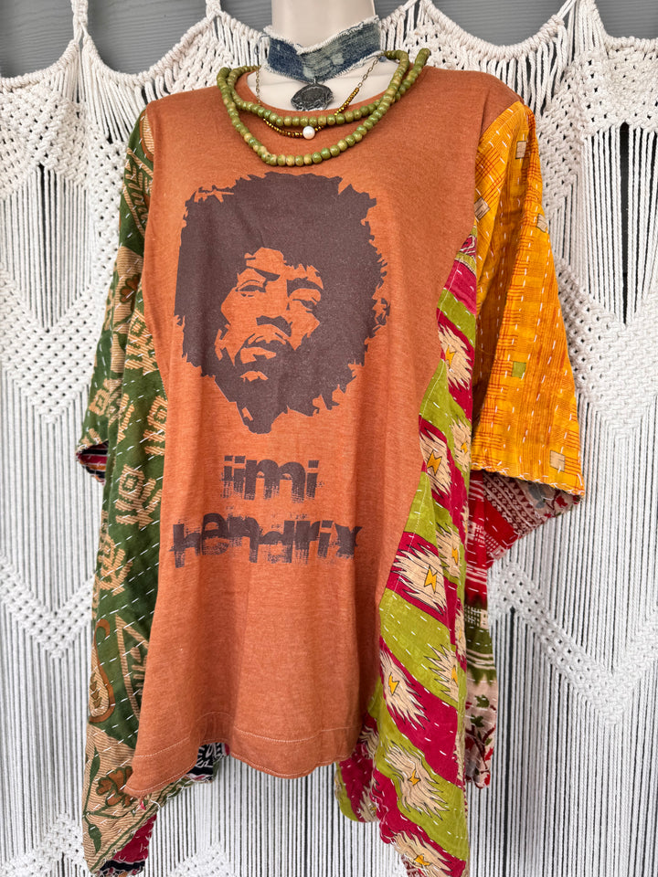 Hendrix - Kantha Poncho OOAK