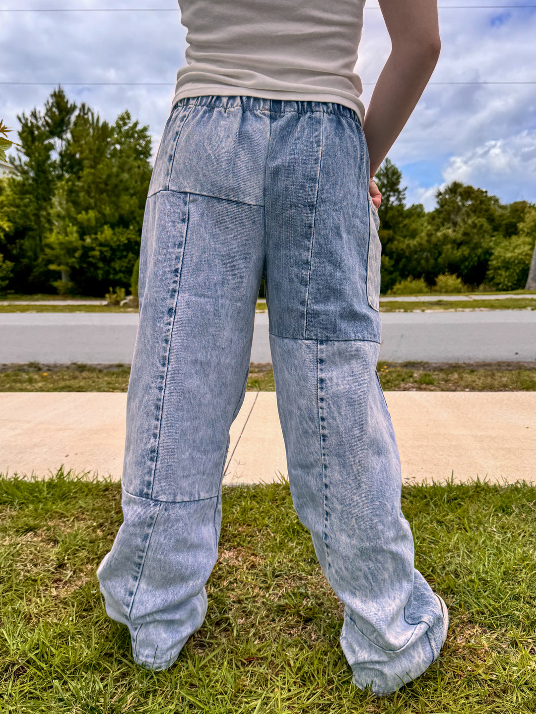 Denim Eco Pants - L