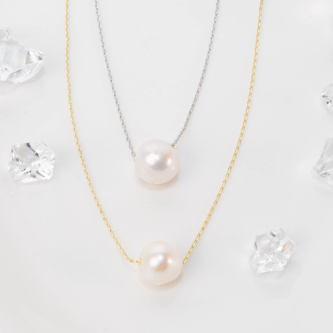 Dainty Raw Crystal 14K Gold, Silver Birthstone Necklace