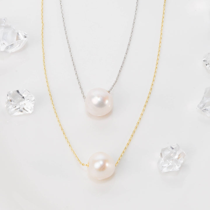 Dainty Raw Crystal 14K Gold, Silver Birthstone Necklace