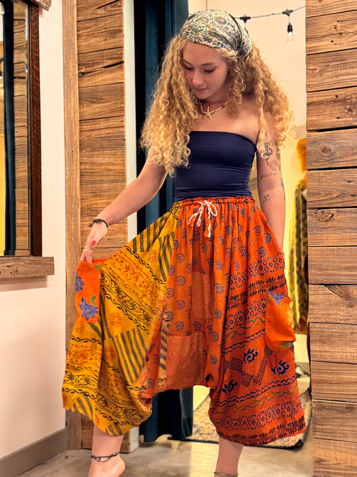 Retro Calling - Silk Karma Culottes OOAK