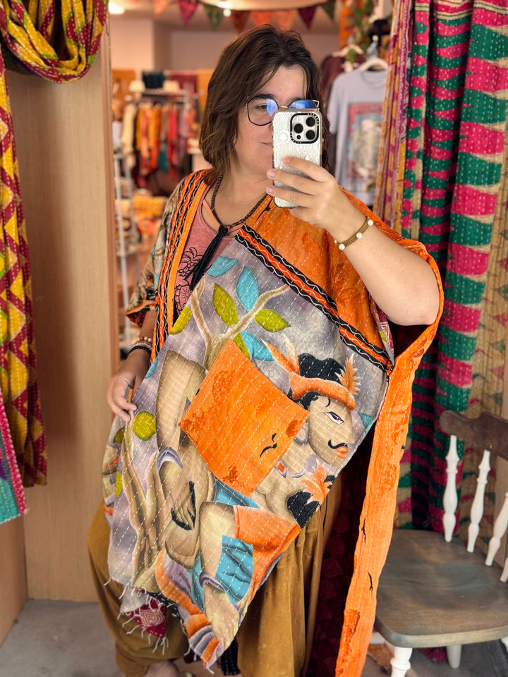 When Birds Fly - Kantha Ruana OOAK