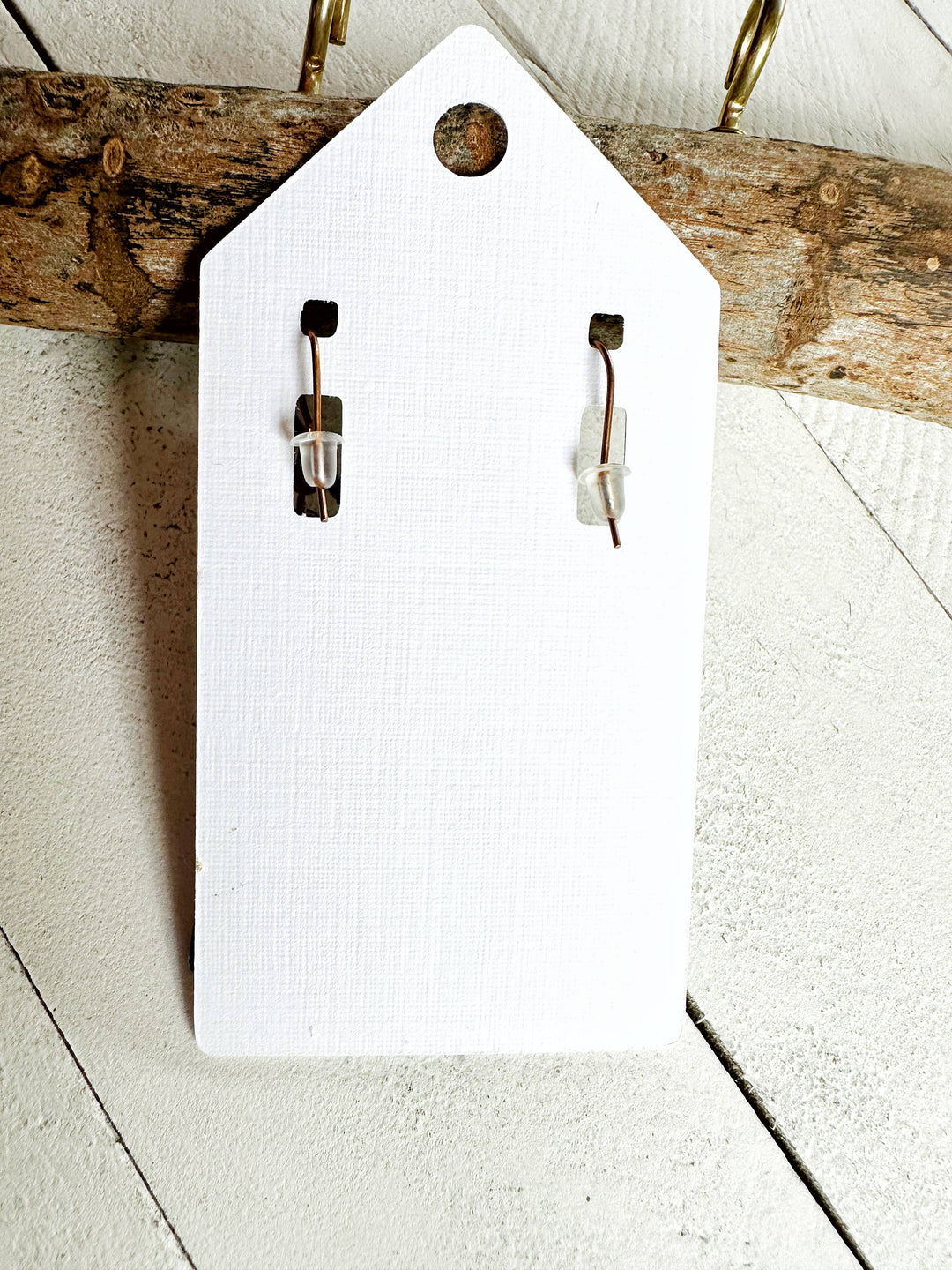 Leather Embossed Earrings Bars