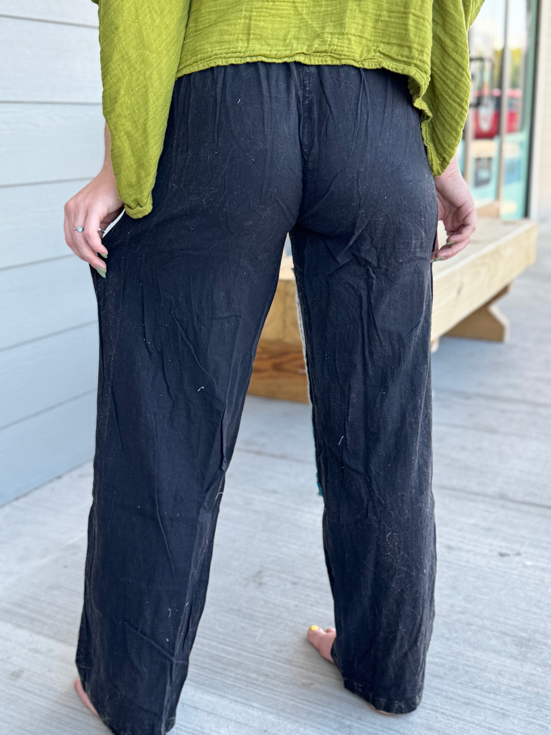 Kantha Patch Drawstring Pants
