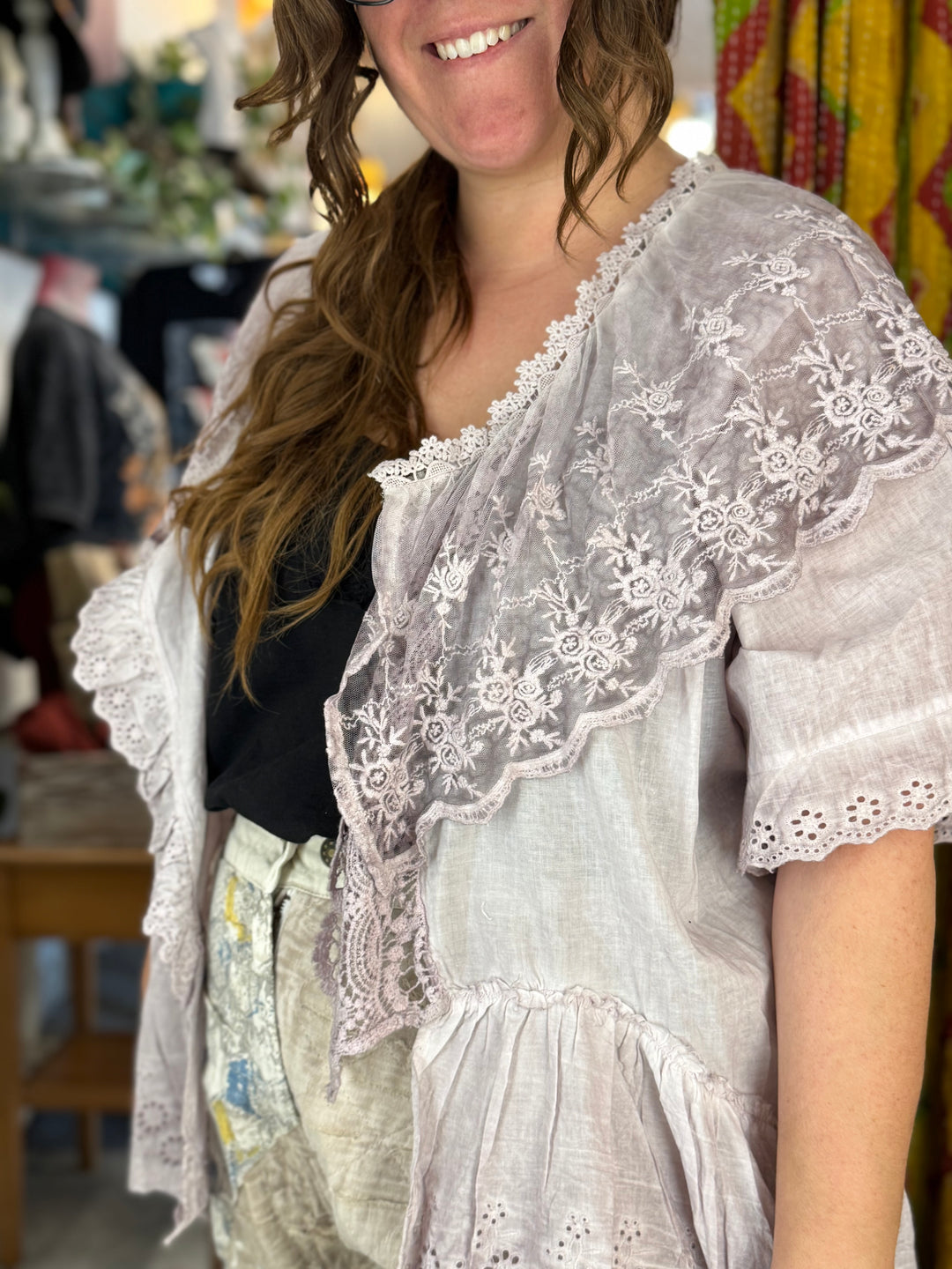 Lilac Draped Topper Jacket