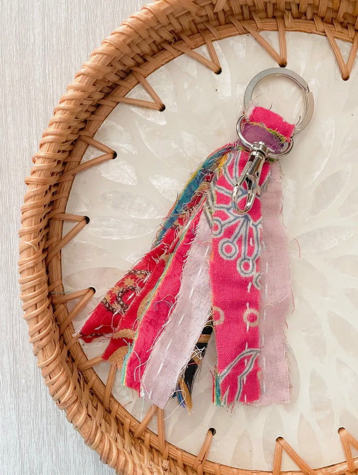 Kantha Tassel Keychain