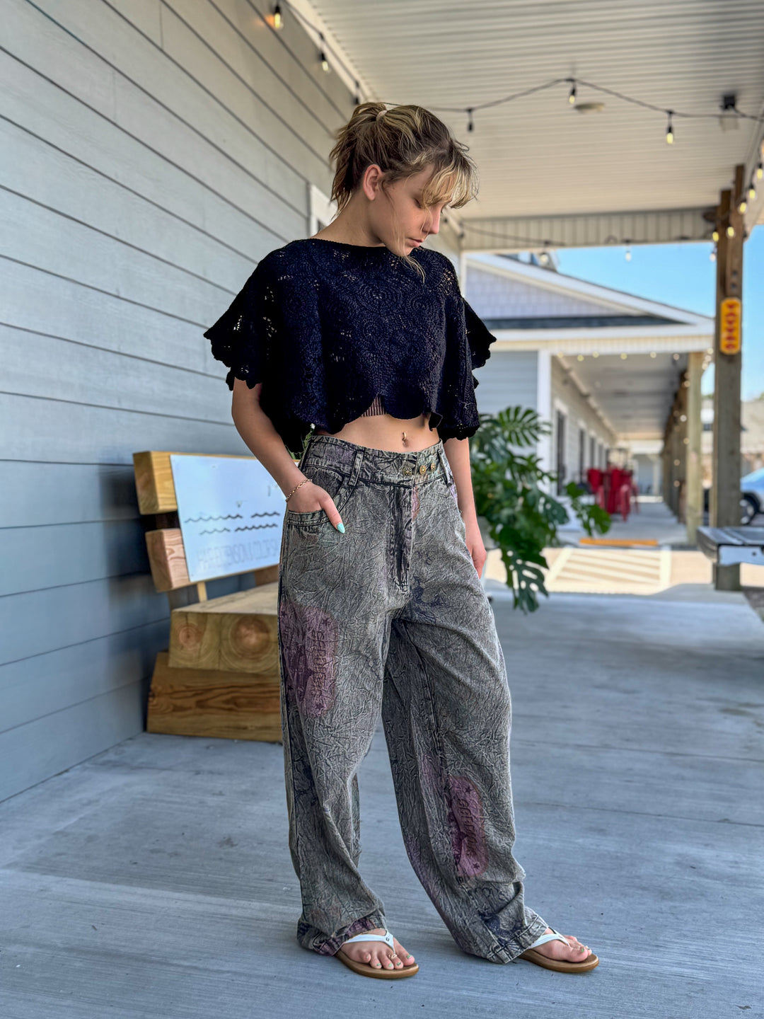 Lace Mandala Crop Top