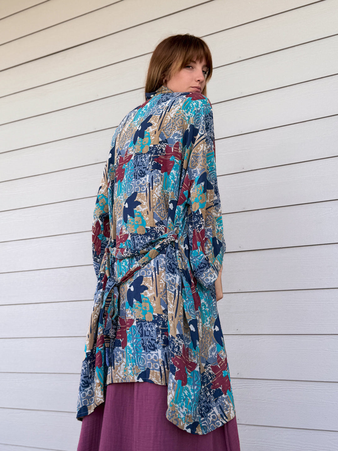 Retro in Leaf - Solace Kimono OOAK