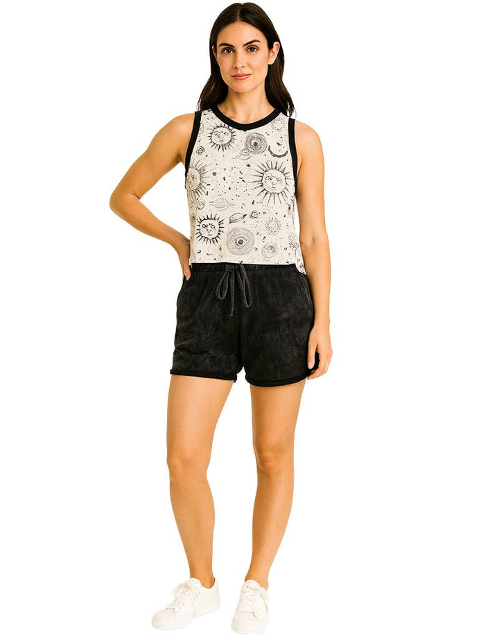 Sleeveless Cosmic Crop Top