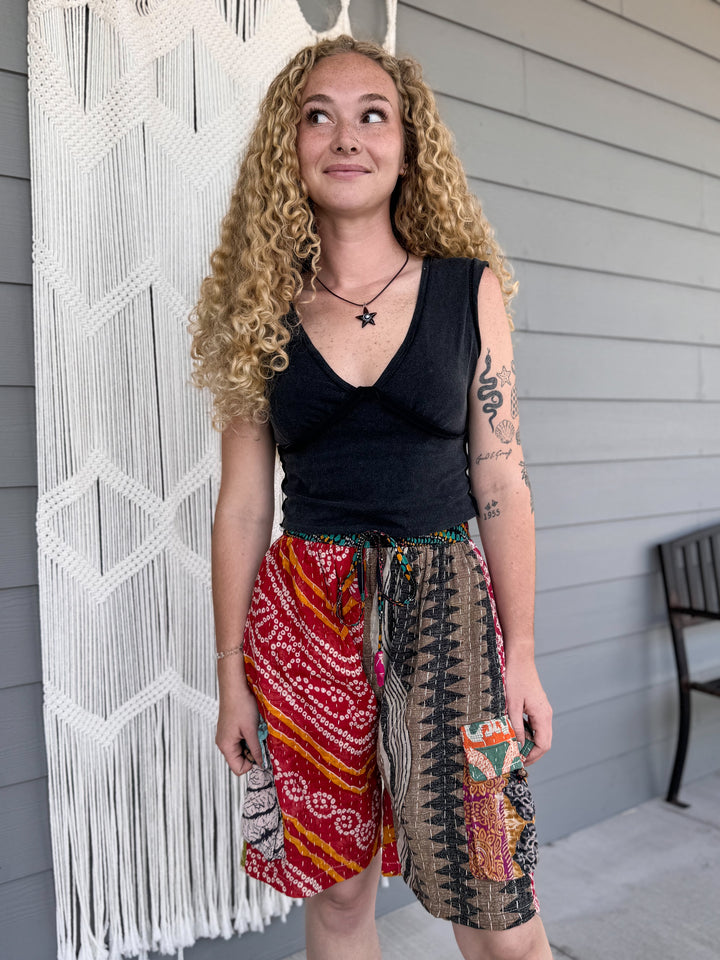 Kantha Shorts OOAK