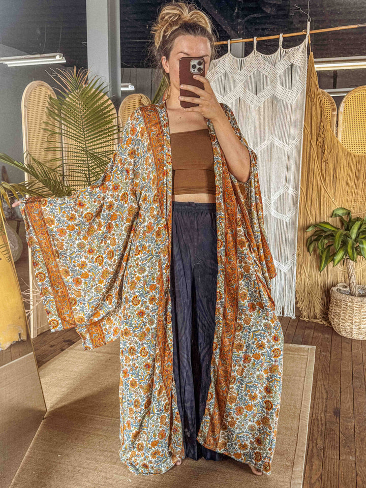 Reverie - Silk Long Maxi Kimono