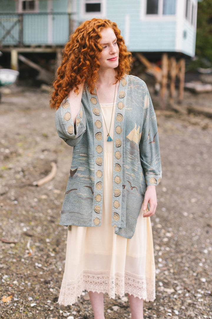 Sunrise Lands Matinée Duster Kimono