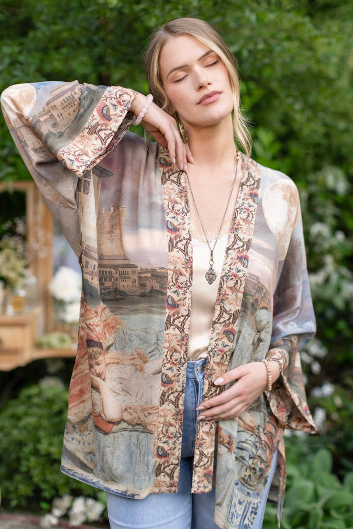 Imaginarium Matinée Duster Kimono w/ Moon mid-length