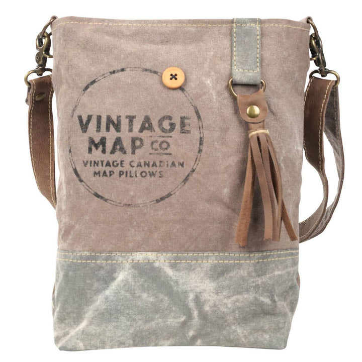 Vintage Map Co Canvas Shoulder Bag