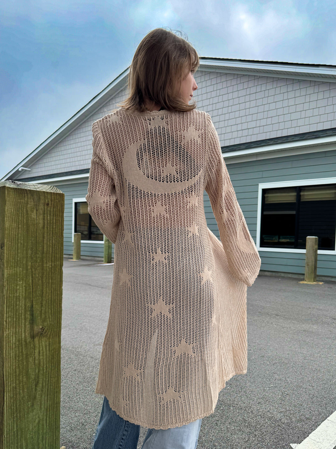 Celestial Lacy Longline Cardigan