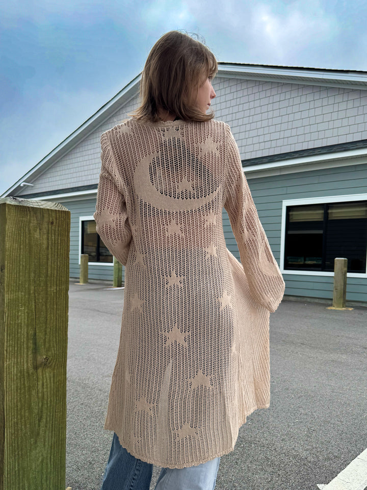 Celestial Lacy Longline Cardigan