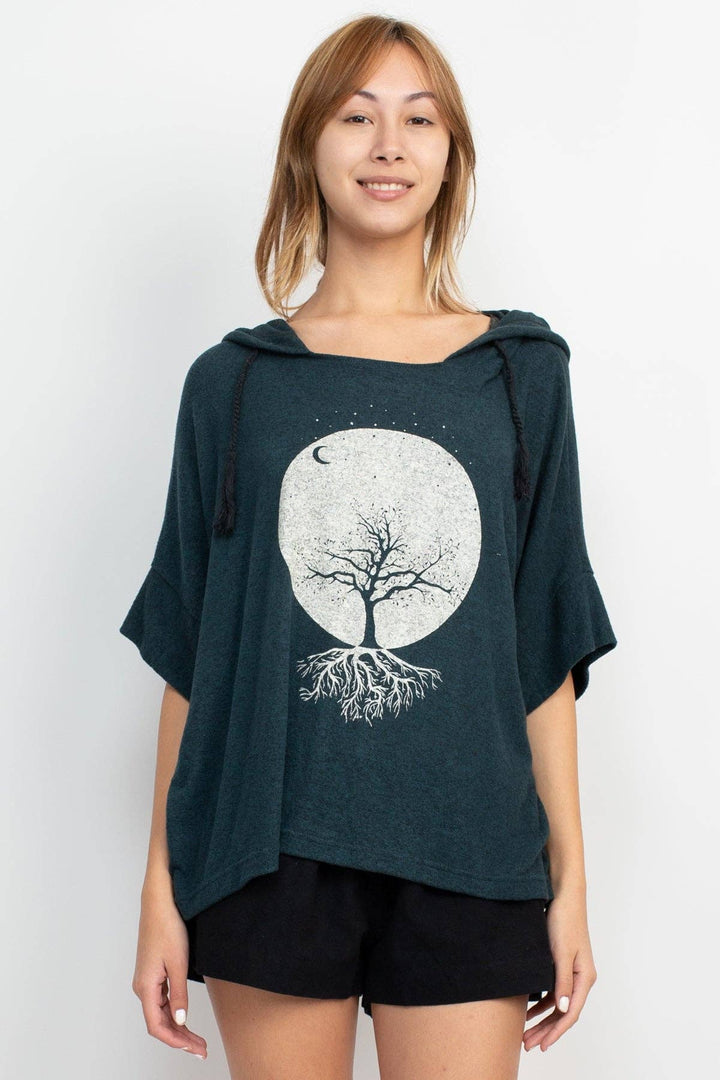 Lunar Tree of Life Oversize Soft Sweater