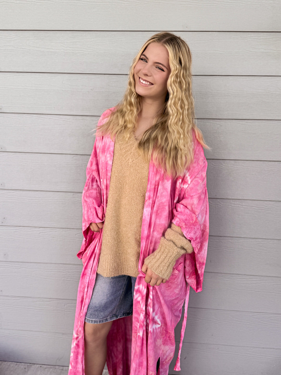 Earthy Tie Dye Kimono