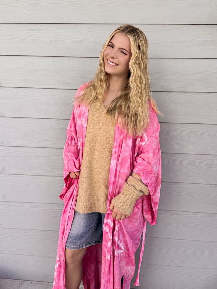 Earthy Tie Dye Kimono