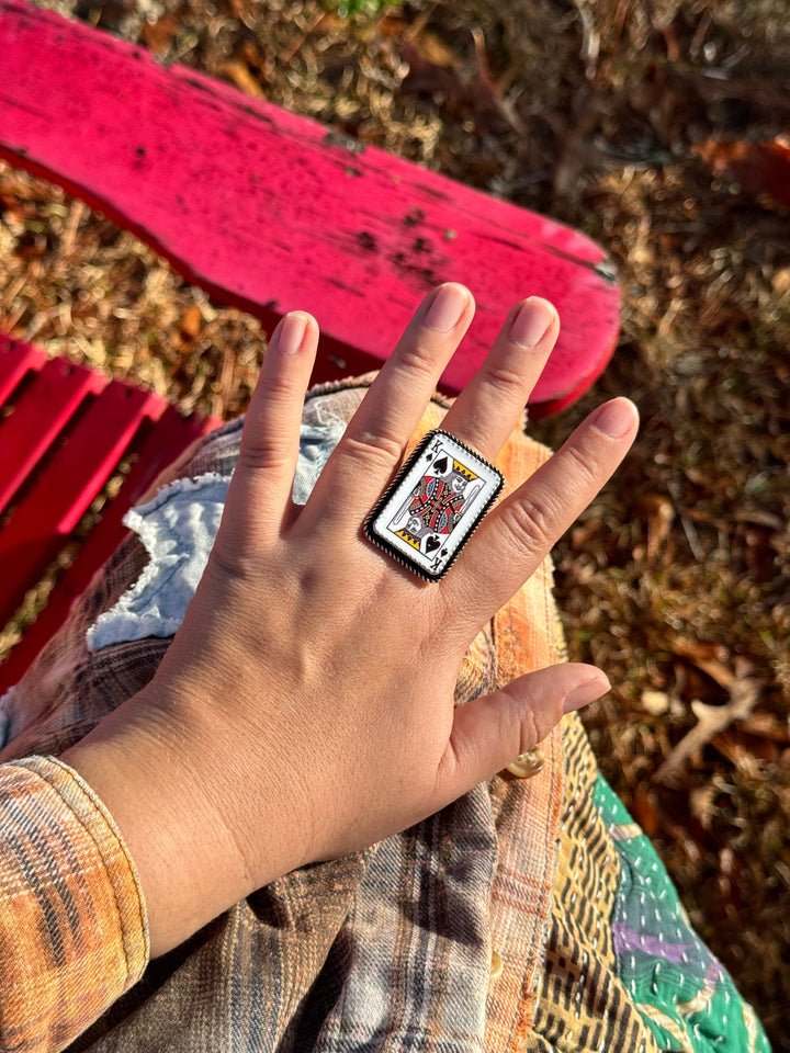 Spade King Cuff Ring