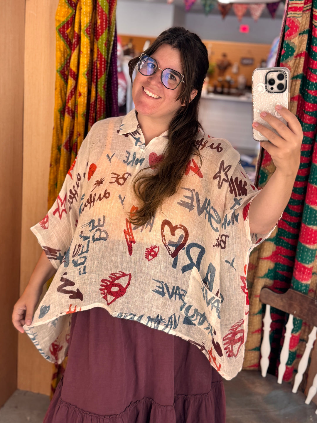 Abstract Printed Topper
