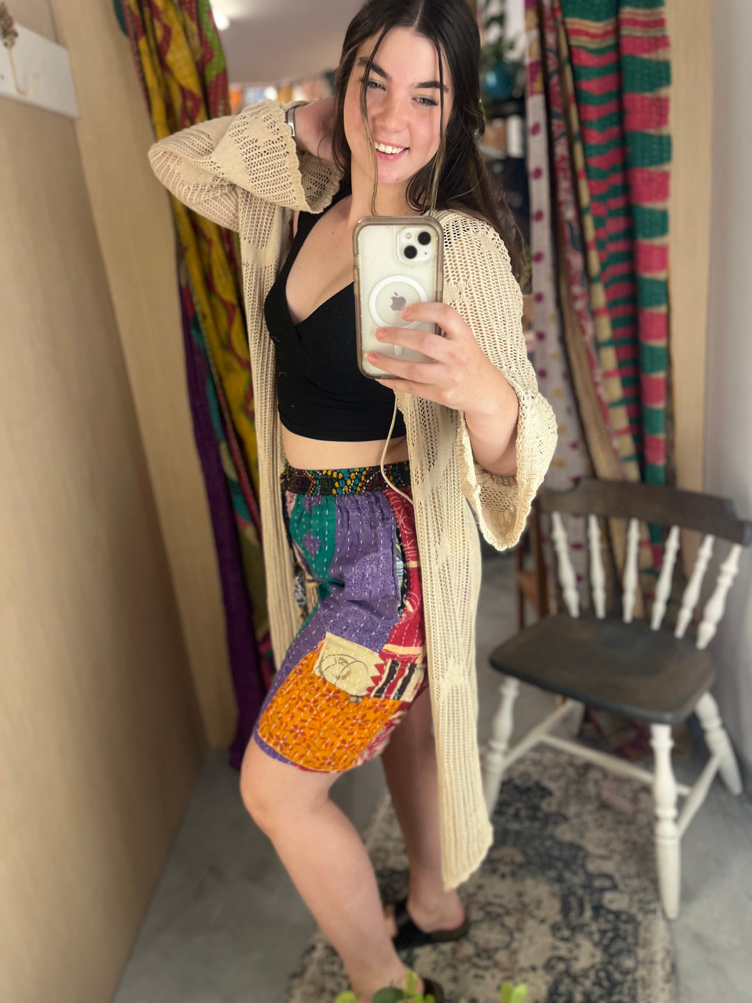 Kantha Shorts OOAK
