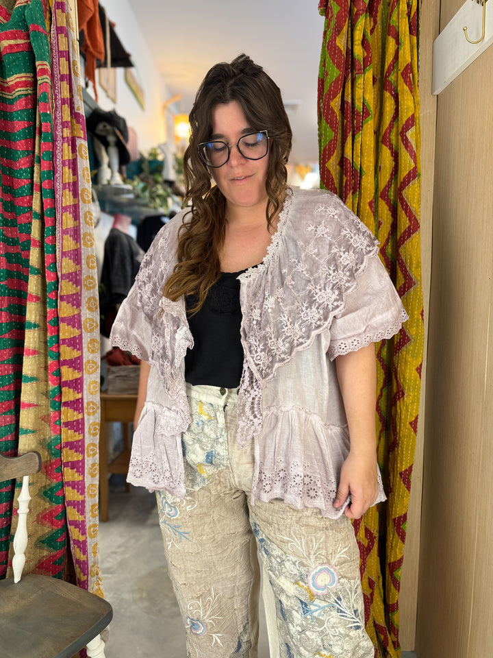 Lilac Draped Topper Jacket