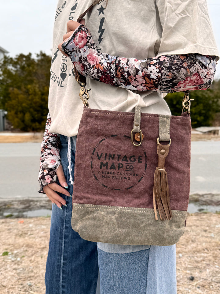 Vintage Map Co Canvas Shoulder Bag