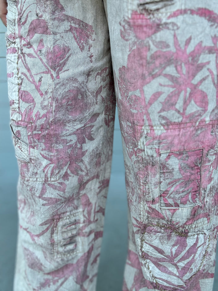 Pink Love Patch Work Pants - Paper Lace
