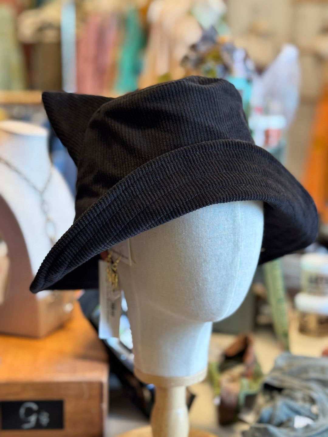 Kitty Ears Corduroy Bucket Hat