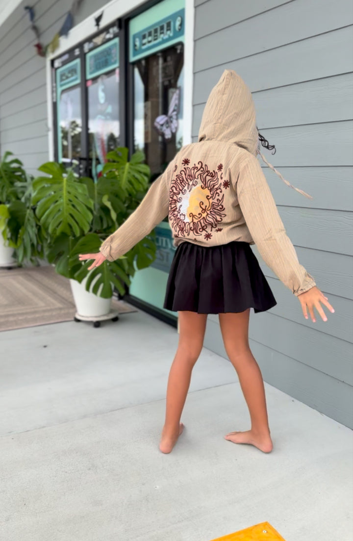 Celestial Emb Bomber Hoodie