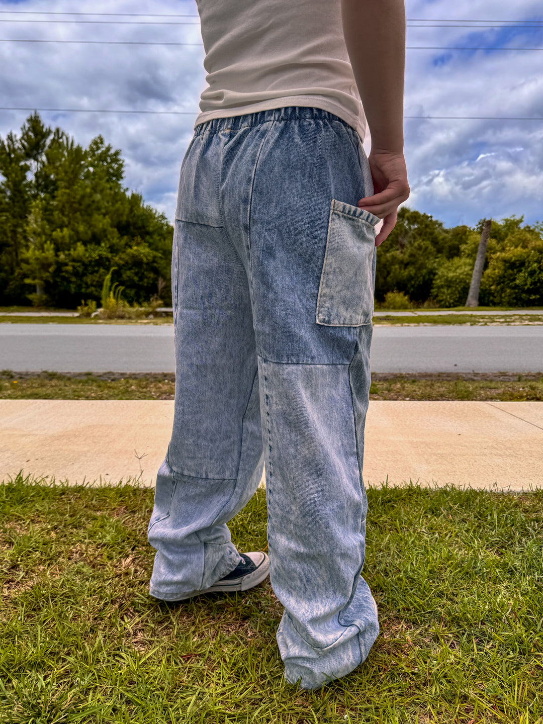 Denim Eco Pants - L