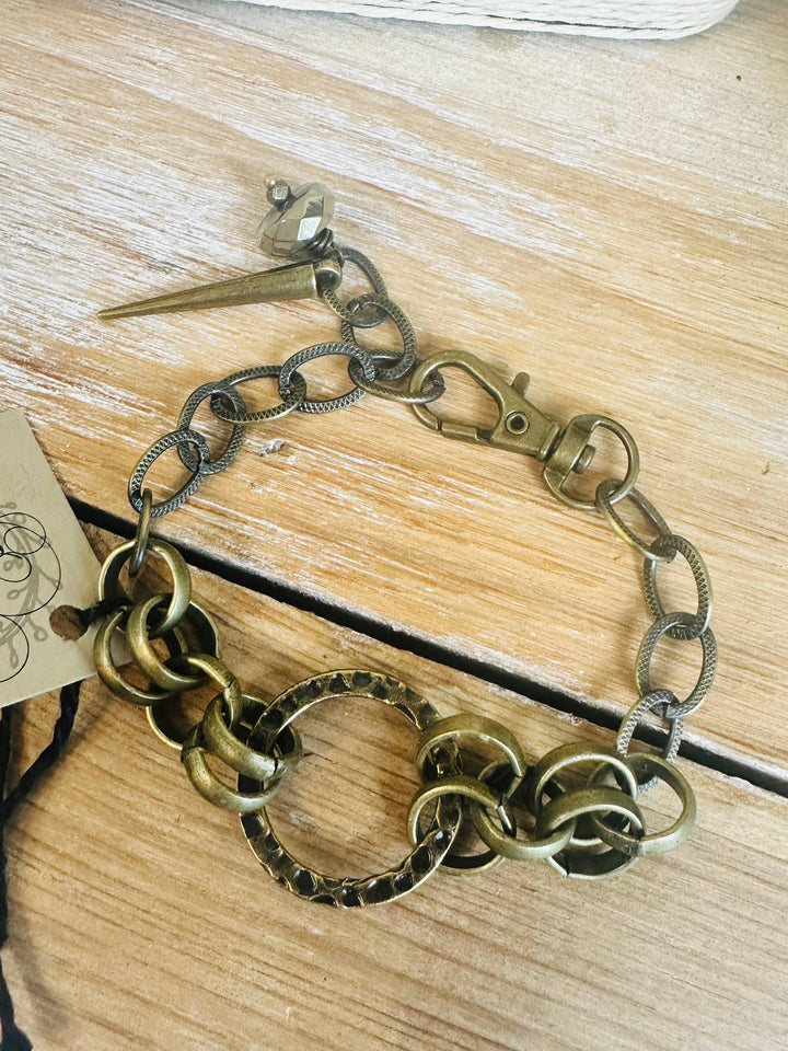 Crystal and Spike Bracelet