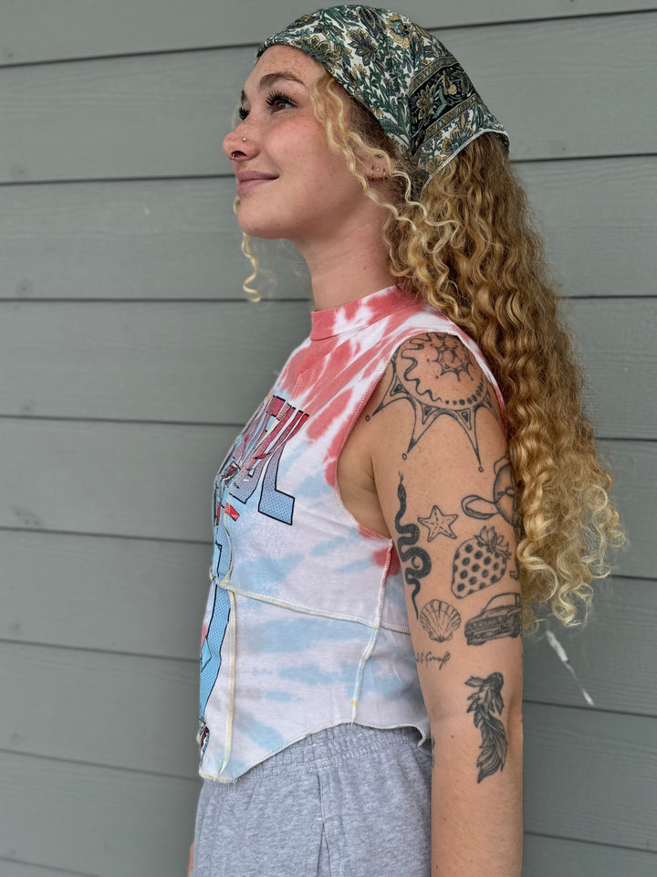 Grateful Dead - Overlock Cropped Music Muscle Tee